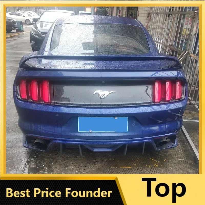 

For Ford Mustang ABS Material Rear Trunk Spoiler Wing GT350 R Style 2015 2016 2017 Auto Racing Car Styling Tail Lip Wing