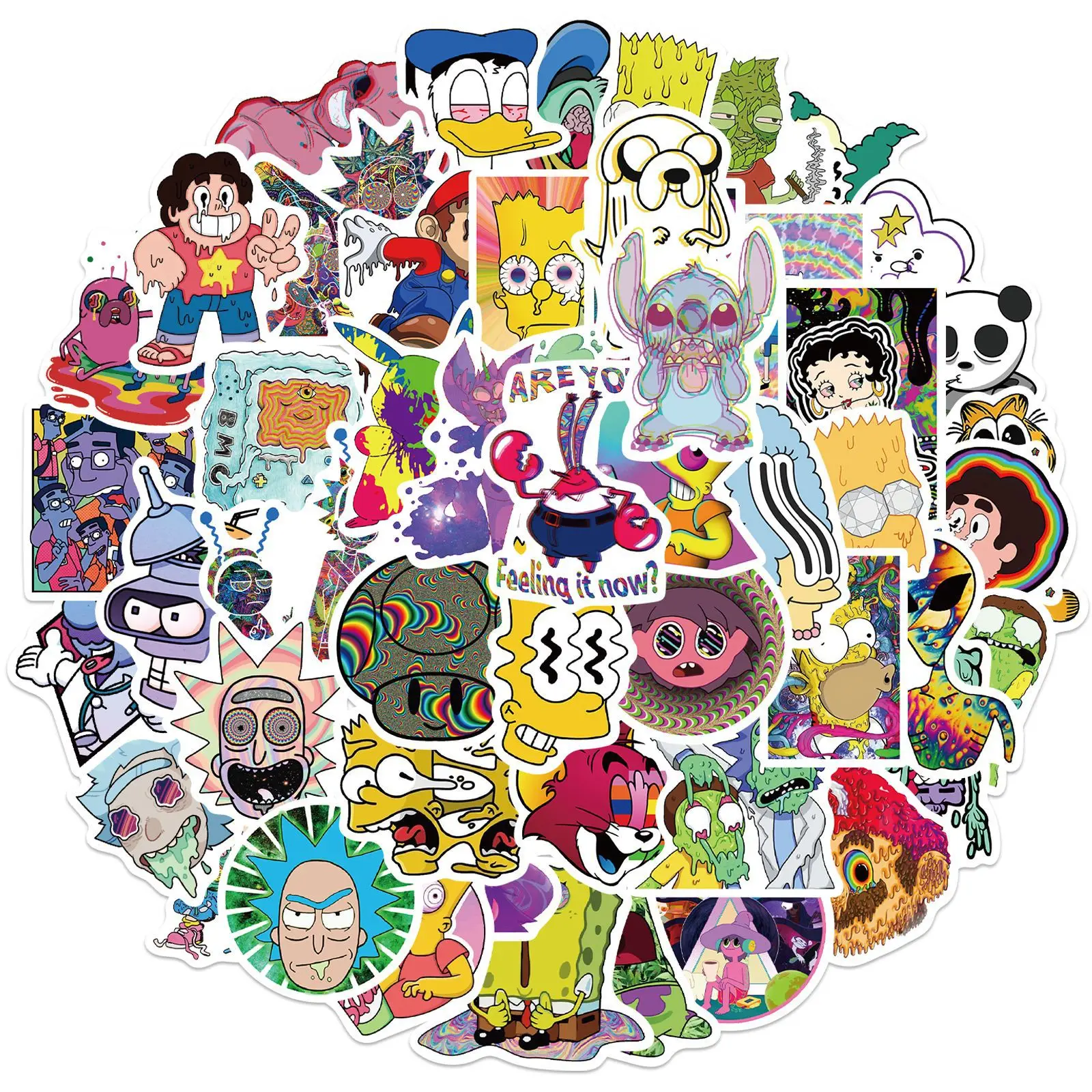 10/30/52PCS New Psychedelic Cartoon Graffiti Stickers Waterproof Scooter Laptop Luggage Stickers Wholesale New
10/30/52PCS New Psychedelic Cartoon Graffiti Stickers Waterproof Scooter Laptop Luggage Stickers Wholesale New