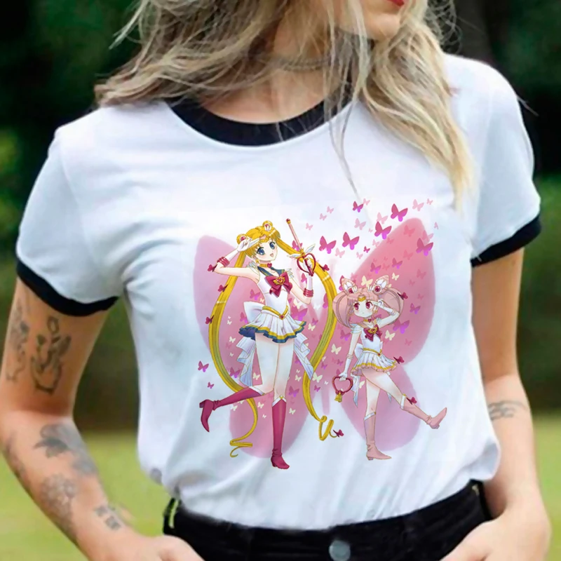 Sailor Moon Kawaii 2022 T-shirt Girls Cute Anime Women Tshirt Funny Cartoon Aesthetic T Shirt Graphic Y2k Clothes Top Tee Female
Sailor Moon Kawaii 2022 T-shirt Girls Cute Anime Women Tshirt Funny Cartoon Aesthetic T Shirt Graphic Y2k Clothes Top Tee Female