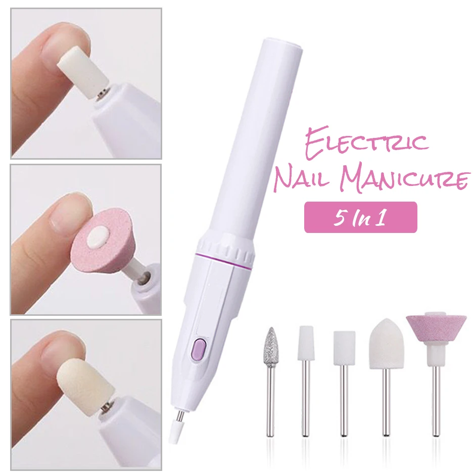 5 In 1 Battery Electric Nail Polisher For Removing Set Grinder Grooming Dead Skin Machine Pen With Drill Manicure Pedicure LYS92
5 In 1 Battery Electric Nail Polisher For Removing Set Grinder Grooming Dead Skin Machine Pen With Drill Manicure Pedicure LYS92