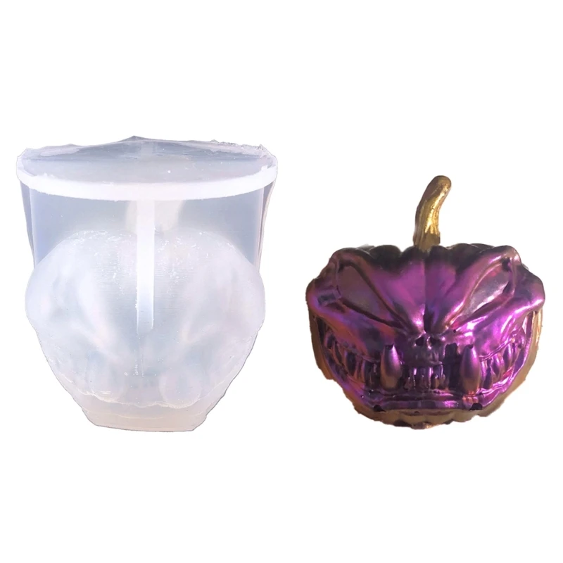 A0KD 3D Halloween Mold Pumpkin Shape Silicone Epoxy Resin Casting Mold Unique Devil Pumpkin Mold for Candle DIY Art 
A0KD 3D Halloween Mold Pumpkin Shape Silicone Epoxy Resin Casting Mold Unique Devil Pumpkin Mold for Candle DIY Art