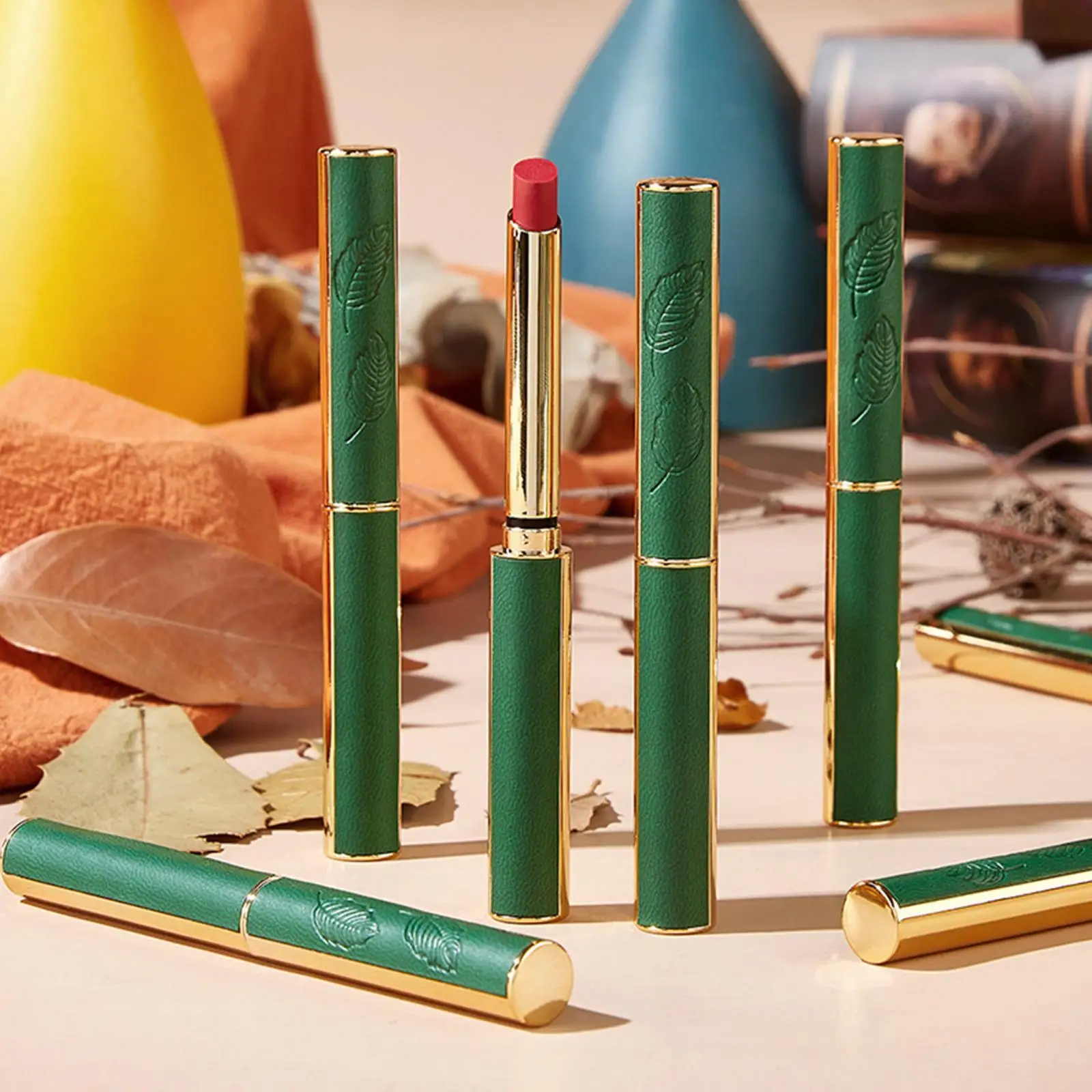 Retro Green Small Tube Velvet Lipstick Matte Long Lasting Waterproof Pigment Nourishing Moisturizing Smooth Lip Makeup Cosmetics
Retro Green Small Tube Velvet Lipstick Matte Long Lasting Waterproof Pigment Nourishing Moisturizing Smooth Lip Makeup Cosmetics