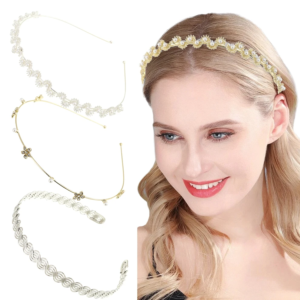 Molans Metal Minimalist Headband For Women Pearl Hairband Hoop Bezel Tiara Rhinestones Headwear Hair Accessories
Molans Metal Minimalist Headband For Women Pearl Hairband Hoop Bezel Tiara Rhinestones Headwear Hair Accessories