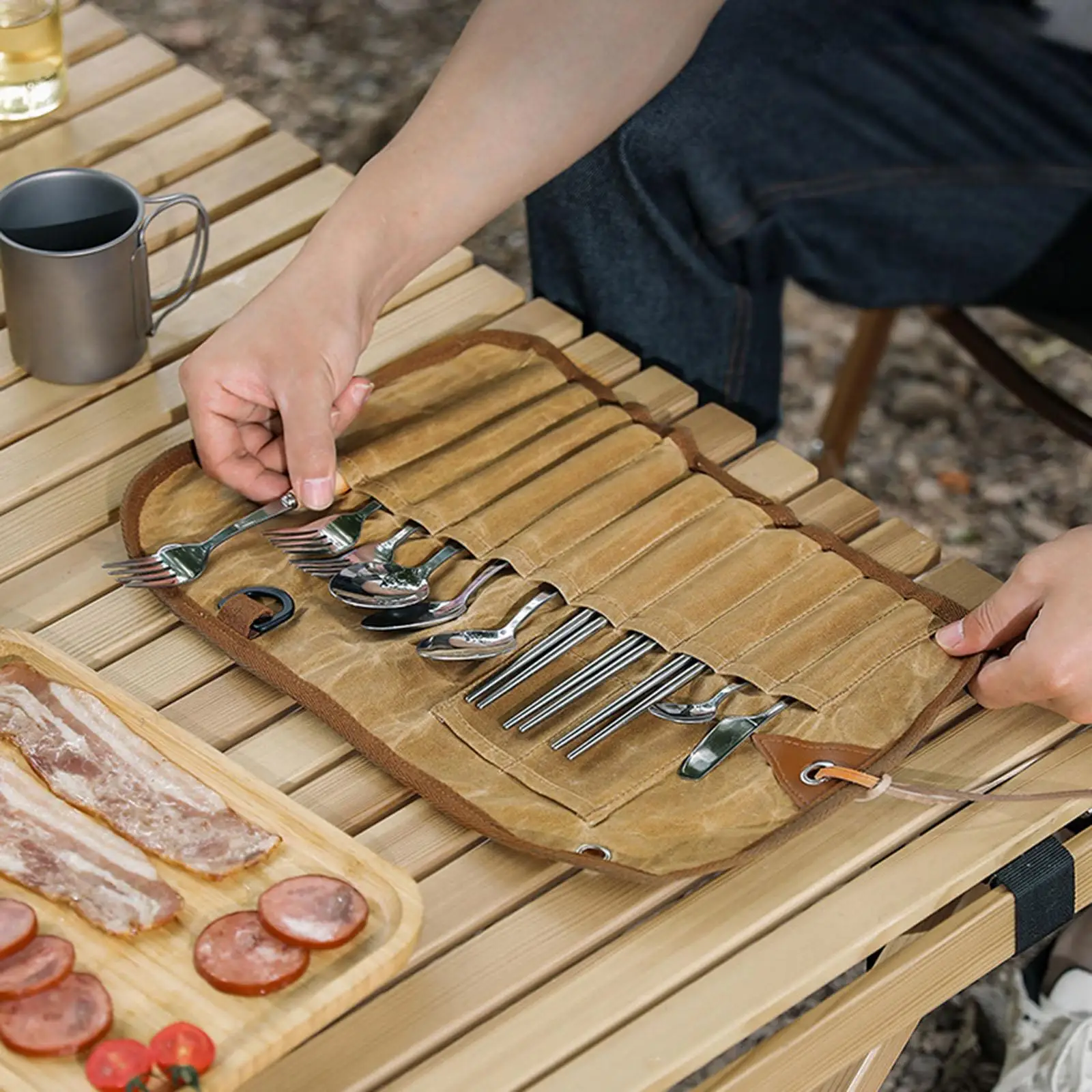 Portable Camping Utensil Bag Utensils Organizer Dinnerware Storage Bag Carrying Tableware Pouch for Camp Outdoor Cooking Kitchen
Portable Camping Utensil Bag Utensils Organizer Dinnerware Storage Bag Carrying Tableware Pouch for Camp Outdoor Cooking Kitchen
