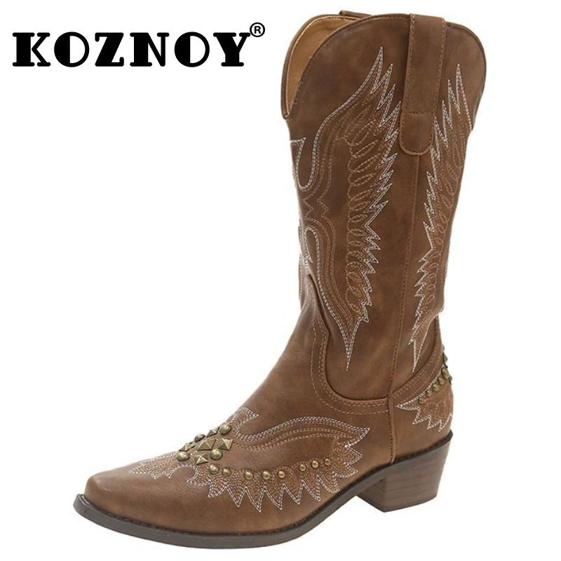 Koznoy 4.5cm PU Sewing Genuine Leather Autumn Spring Ethnic Ankle Mid Calf Boots Winter Plush Woman Moccasins Fashion Shoes
Koznoy 4.5cm PU Sewing Genuine Leather Autumn Spring Ethnic Ankle Mid Calf Boots Winter Plush Woman Moccasins Fashion Shoes