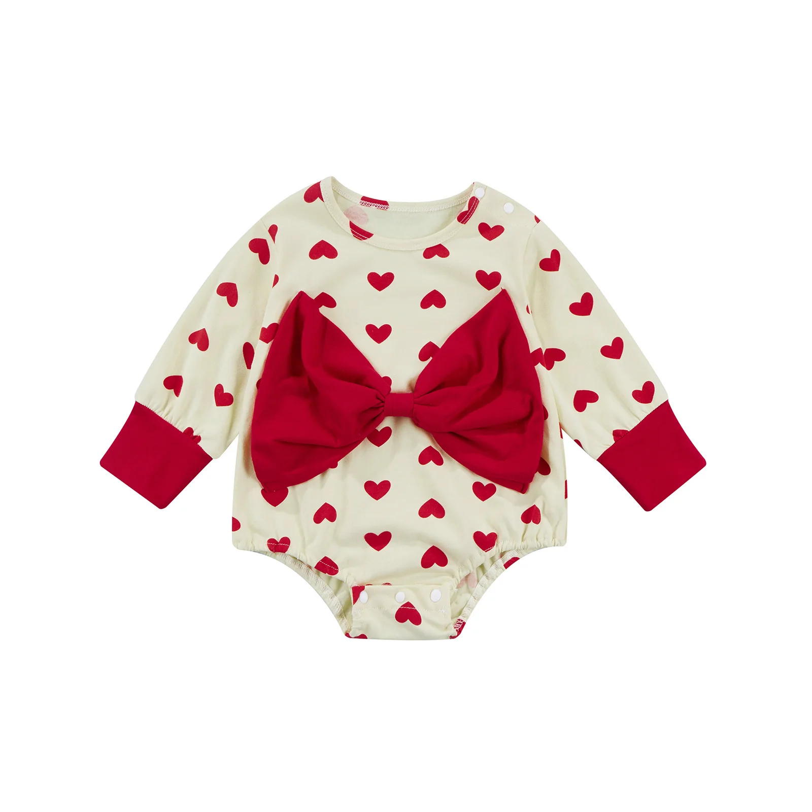 Lioraitiin 0-3Years Toddler Baby Girl’s Long Sleeve Romper Fashion Heart Print Bow Round Neck Triangle Jumpsuits
Lioraitiin 0-3Years Toddler Baby Girl’s Long Sleeve Romper Fashion Heart Print Bow Round Neck Triangle Jumpsuits