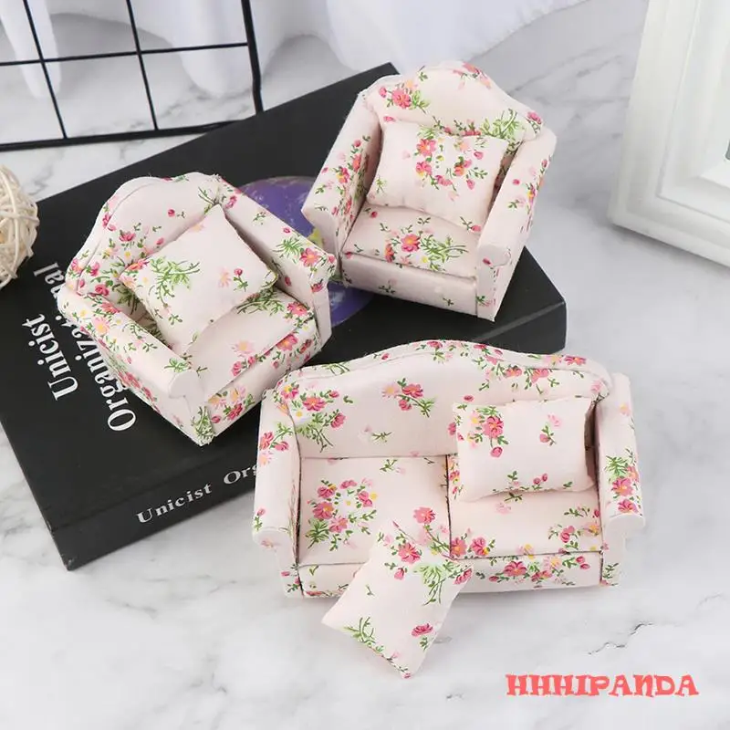 3Pcs Artificial Mini Wooden Dollhouse Furniture small floral Sofa Set Miniature Living Room Kids Pretend Play Toy
3Pcs Artificial Mini Wooden Dollhouse Furniture small floral Sofa Set Miniature Living Room Kids Pretend Play Toy