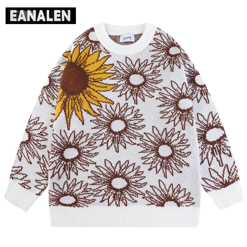 Harajuku Vintage Floral Jumper Sweater Men's Oversized Winter Sunflower Knit Sweater Grandpa Ugly Sweater Women's Y2K Aesthetic
Harajuku Vintage Floral Jumper Sweater Men's Oversized Winter Sunflower Knit Sweater Grandpa Ugly Sweater Women's Y2K Aesthetic
