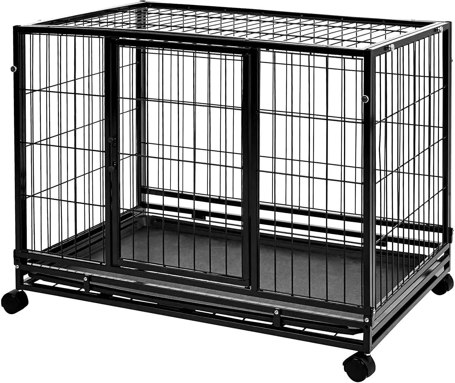 Heavy Duty Stackable Pet Kennel on Wheels with Tray, 36-inch dog house dog cages kennels (US Spot)
Heavy Duty Stackable Pet Kennel on Wheels with Tray, 36-inch dog house dog cages kennels (US Spot)