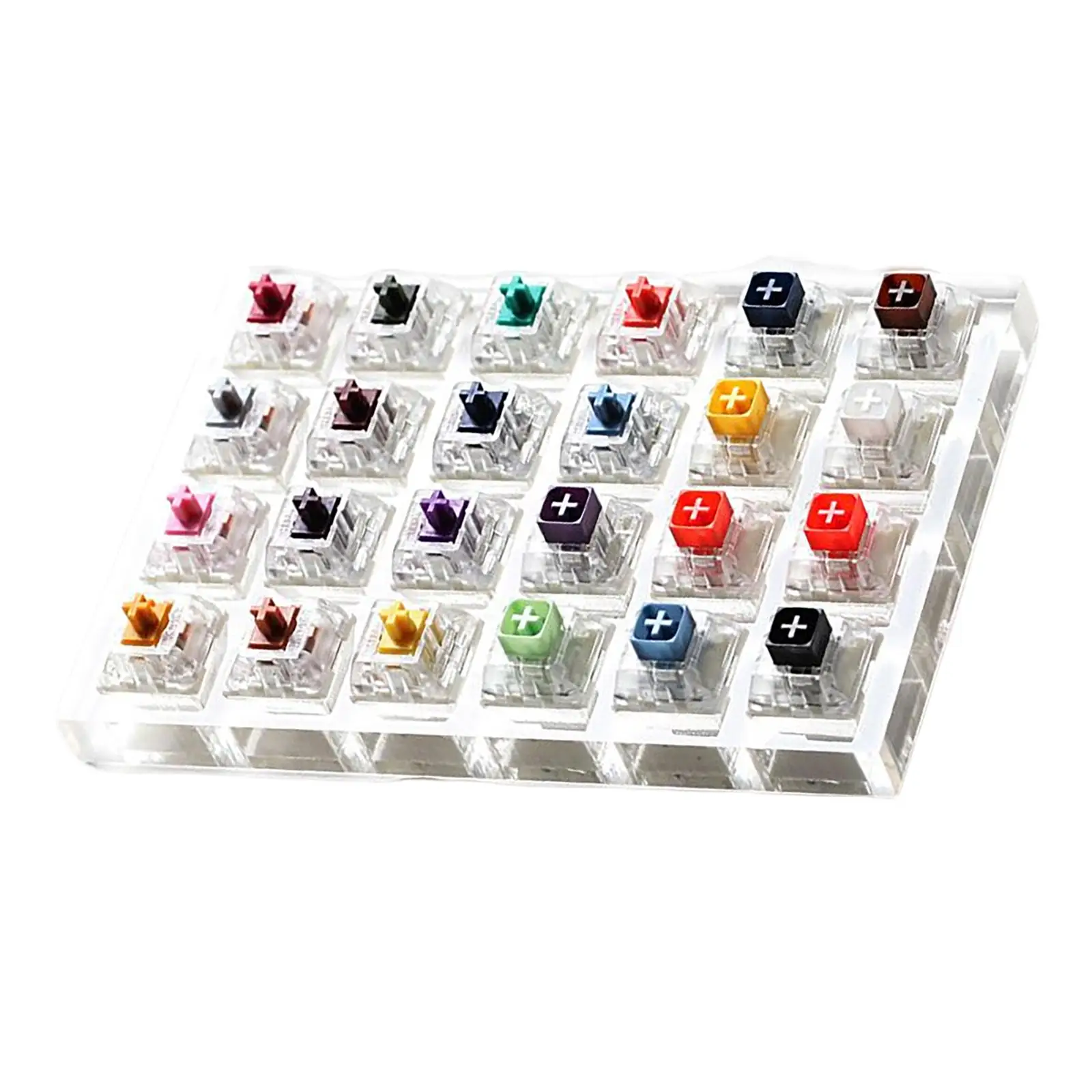 24 Switch Switches Tester Acrylic Base for Kailh Box Mechanical Keyboard Spare Parts 
24 Switch Switches Tester Acrylic Base for Kailh Box Mechanical Keyboard Spare Parts