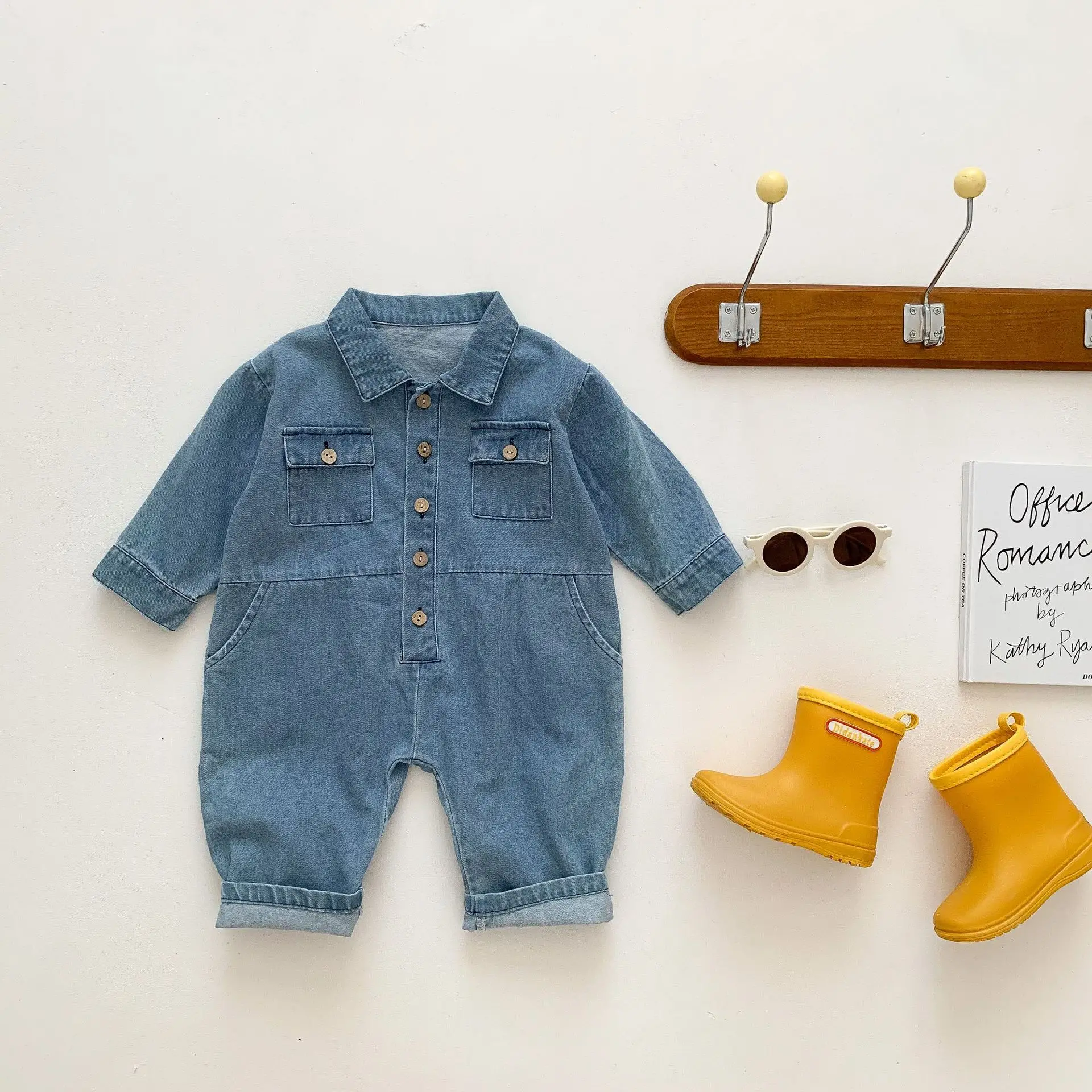 2022 Autumn Children Cardigan Long Sleeve Denim Jumpsuit Girl Newborn Pocket Casual Loose Romper Boy Baby Cotton Solid One-piece
2022 Autumn Children Cardigan Long Sleeve Denim Jumpsuit Girl Newborn Pocket Casual Loose Romper Boy Baby Cotton Solid One-piece