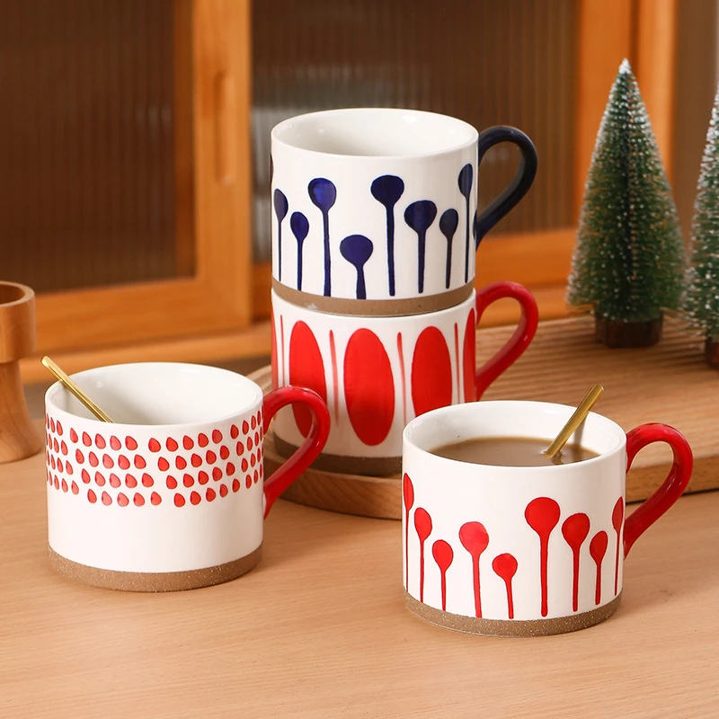

Керамическая кружка для кофе и чая в скандинавском стиле, чашка для завтрака с защитой от ожогов, семейные чашки, офисное и Домашнее использование, креативный подарок на день рождения