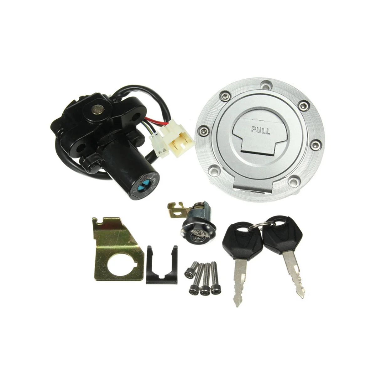 Fuel Gas Tank Cover Seat Ignition Switch Lock Key Set for 2002-2003 Yamaha YZF R1 07-22 R6 04-22 FJR1300 2001-2022 FZ6
Fuel Gas Tank Cover Seat Ignition Switch Lock Key Set for 2002-2003 Yamaha YZF R1 07-22 R6 04-22 FJR1300 2001-2022 FZ6