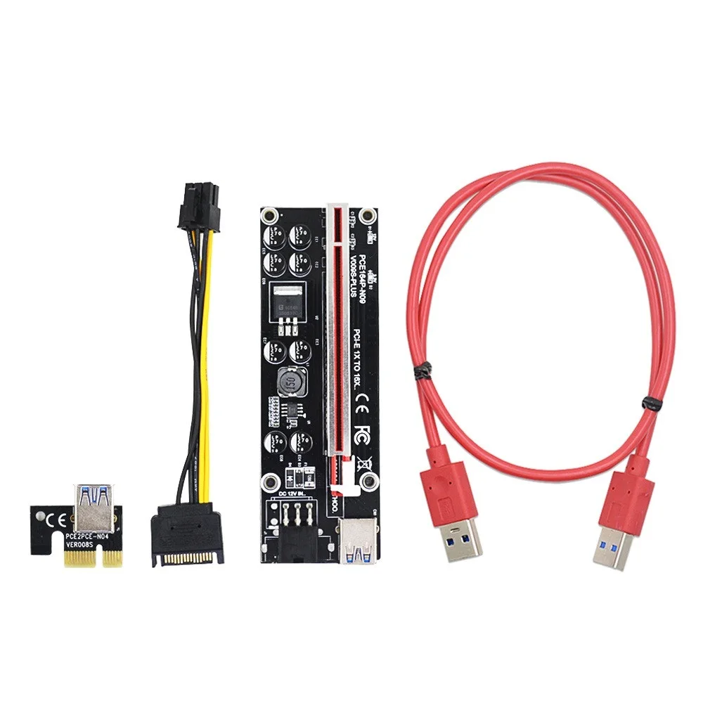 NEW 6PCS VER009S Plus PCI-E Riser Card PCI Express 1X to 16X Adapter USB 3.0 Cable 6Pin Connector for Graphics Video Card
NEW 6PCS VER009S Plus PCI-E Riser Card PCI Express 1X to 16X Adapter USB 3.0 Cable 6Pin Connector for Graphics Video Card