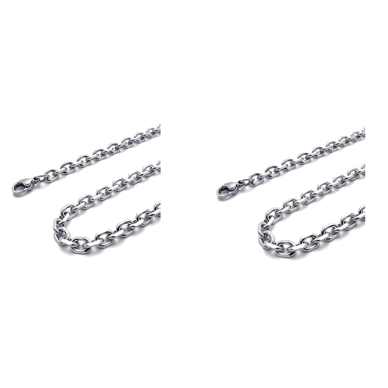 2X Velvet Bag Jewelry Men's Women's Chain, Stainless Steel Necklace, Silver, Width 3 Mm, Length 60 Cm
2X Velvet Bag Jewelry Men's Women's Chain, Stainless Steel Necklace, Silver, Width 3 Mm, Length 60 Cm