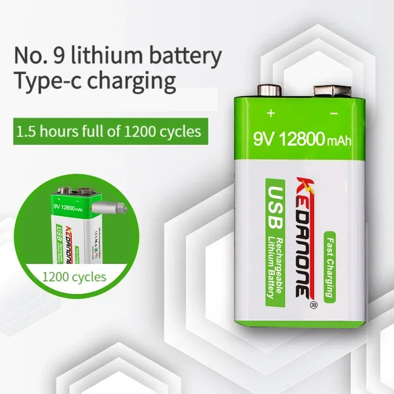 NEW 9V 12800mAh li-ion Rechargeable battery Micro USB Batteries 9 v lithium for Multimeter Microphone Toy Remote Control KTV use
NEW 9V 12800mAh li-ion Rechargeable battery Micro USB Batteries 9 v lithium for Multimeter Microphone Toy Remote Control KTV use