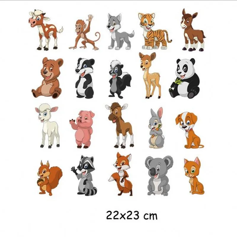 Set Of Cute Cartoon Small Animals Iron On Patches For DIY Heat Transfer Clothes T-Shirt Thermal Stickers Decoration Printing
Set Of Cute Cartoon Small Animals Iron On Patches For DIY Heat Transfer Clothes T-Shirt Thermal Stickers Decoration Printing