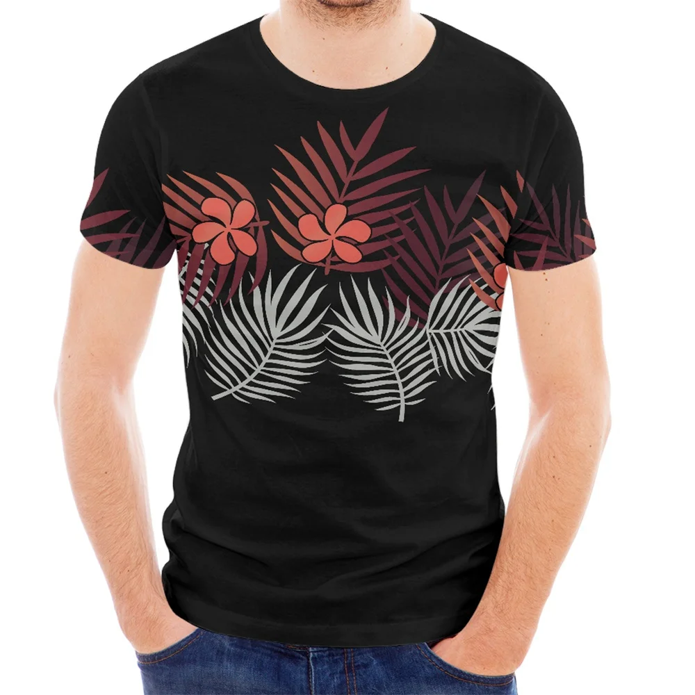 Summer Short Sleeve Tee Tops Polynesian Tribal Red Cute Plumeria and Leaves Print Custom Men Running T Shirt O Collared T shirt
Summer Short Sleeve Tee Tops Polynesian Tribal Red Cute Plumeria and Leaves Print Custom Men Running T Shirt O Collared T shirt