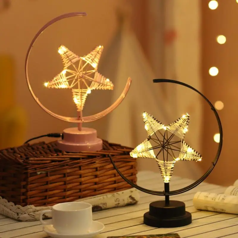 Handmade Star And Moon LED Night Light Romantic Atmosphere Lighting Ornament Birthday Gift Valentine's Day Decoration Lamp
Handmade Star And Moon LED Night Light Romantic Atmosphere Lighting Ornament Birthday Gift Valentine's Day Decoration Lamp