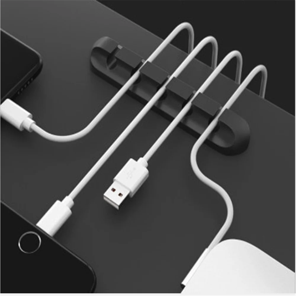 

for 2021 Multipurpose Car Desk Desktop Wall Round USB Wire Cord Cable Holder Clip Organizer Retainer Clamps Collation Management