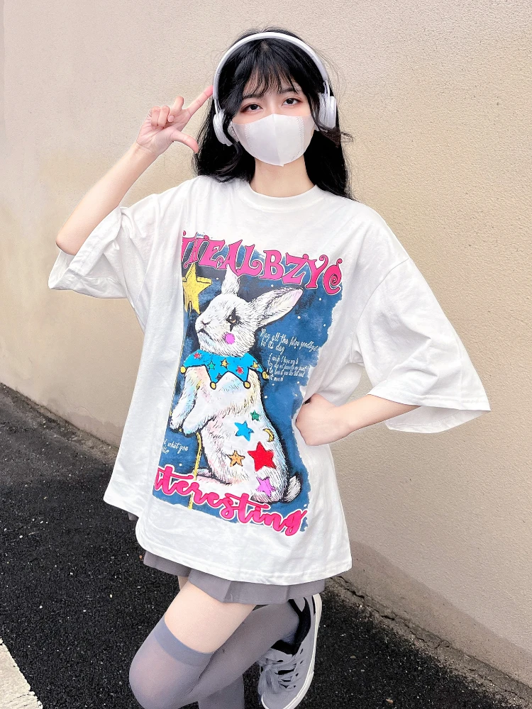 ADAgirl Streetwear Women Oversized T Shirt Rabbit Print Harajuku Female Tees Hip Hop Girl Tops Summer High Street Clothes
ADAgirl Streetwear Women Oversized T Shirt Rabbit Print Harajuku Female Tees Hip Hop Girl Tops Summer High Street Clothes