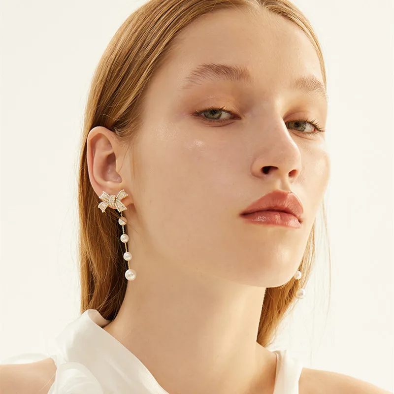 Bow Tassel Pearl Earrings For Women Sweet Autumn Winter 2022 New Minority Design Female Jewelry Silver Needle Earrings
Bow Tassel Pearl Earrings For Women Sweet Autumn Winter 2022 New Minority Design Female Jewelry Silver Needle Earrings