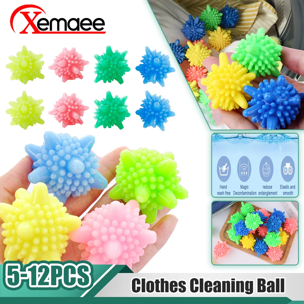 5-12PCS Laundry Ball Solid Cleaning Ball Reusable for Home Washing Machine Clothes Anti-knot Softener to Remove Dirt PVC Balls
5-12PCS Laundry Ball Solid Cleaning Ball Reusable for Home Washing Machine Clothes Anti-knot Softener to Remove Dirt PVC Balls