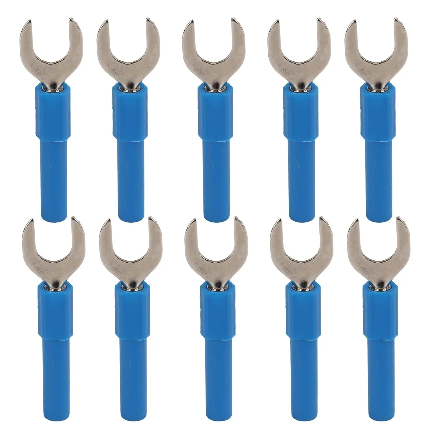 10pcs U Type Spade Terminal Wire Connect Column 8mm Spacing U Spade and 4mm Banana Jack Connectors for Multimeter
10pcs U Type Spade Terminal Wire Connect Column 8mm Spacing U Spade and 4mm Banana Jack Connectors for Multimeter