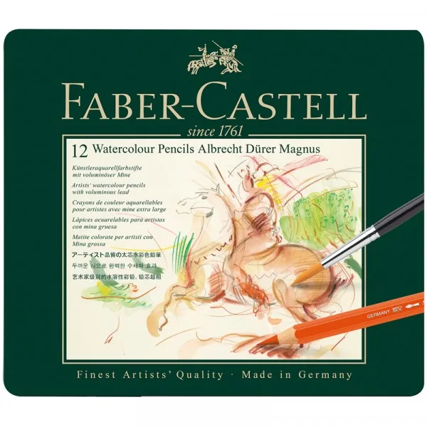 Карандаши акварельные художественные Faber-Castell &quotAlbrecht Dürer Magnus" 12цв - купить по