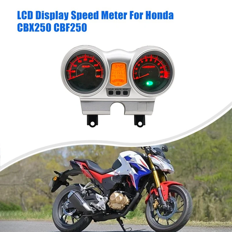 CBX250 Speedometer Gauge Gauge Tachometer Odometer LCD Display Speed Meter For Honda CBX250 CBF250 37100-KPF-961
CBX250 Speedometer Gauge Gauge Tachometer Odometer LCD Display Speed Meter For Honda CBX250 CBF250 37100-KPF-961