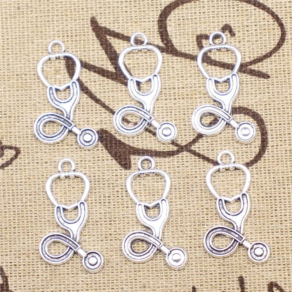 Stethoscope Charm For Jewelri Make Jewelry Making Pendant Craft 27X16mm Antique Silver Color 10 Pieces
Stethoscope Charm For Jewelri Make Jewelry Making Pendant Craft 27X16mm Antique Silver Color 10 Pieces