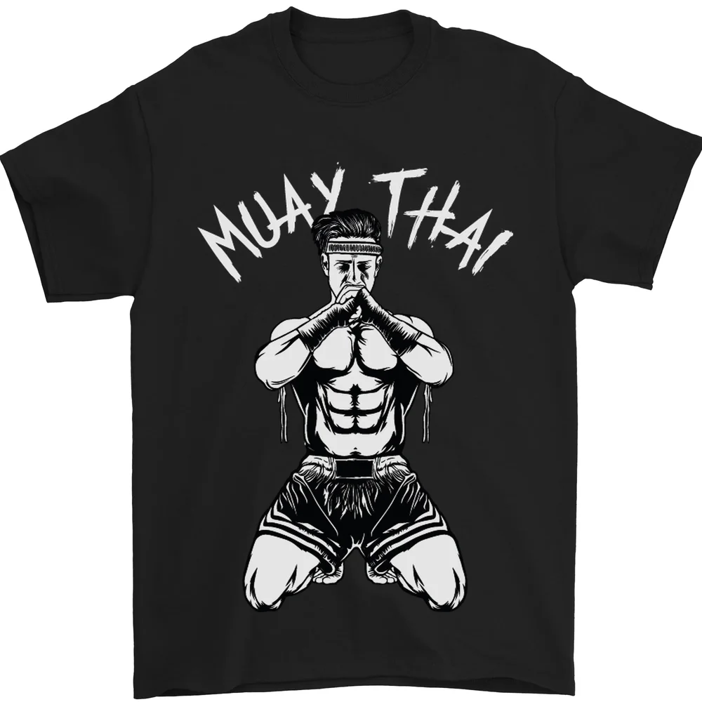 

Муай Тай боец Смешанные боевые искусства ММА Мужская футболка 100% хлопок