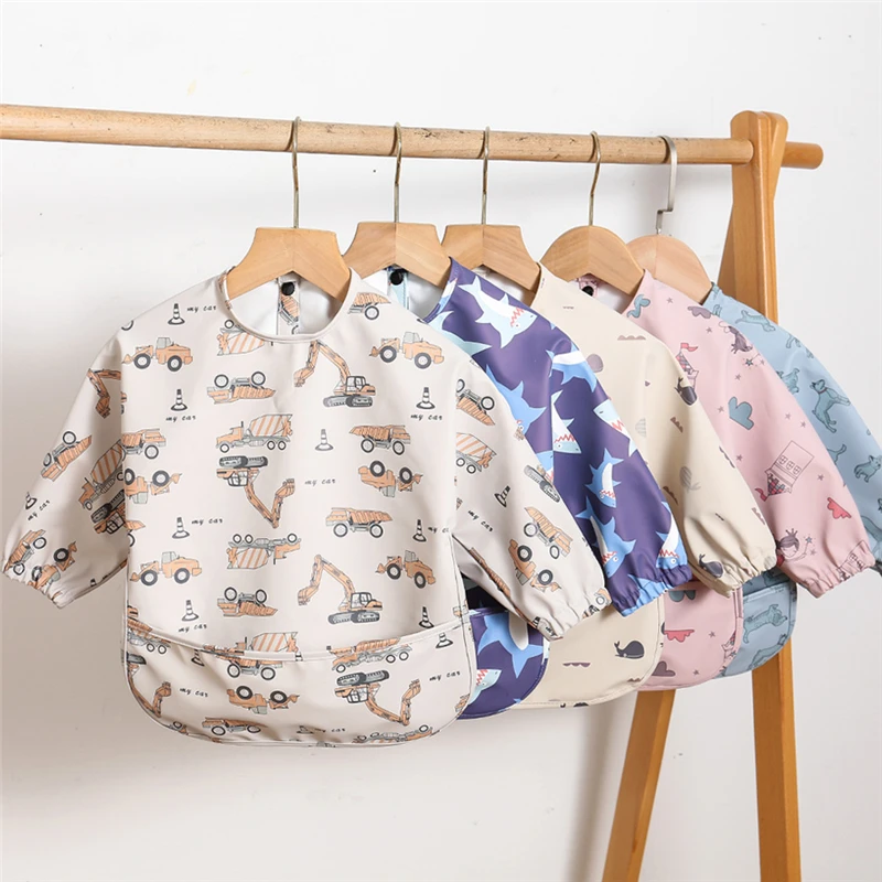 2022 New Children's Bib Long Sleeved Apron Reverse Pocket Dressing Clothes Soft PU Waterproof Baby Food Feeding Bib Eating Bib
2022 New Children's Bib Long Sleeved Apron Reverse Pocket Dressing Clothes Soft PU Waterproof Baby Food Feeding Bib Eating Bib