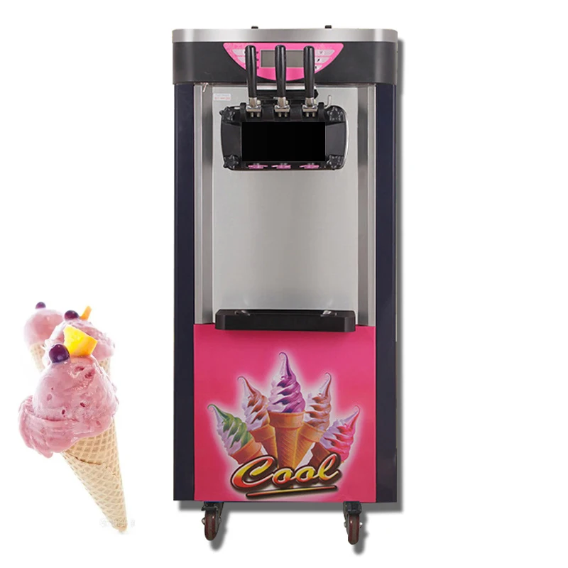 Коммерческая Машина для мягкого мороженого, трехцветная вертикальная машина для мороженого с 2 + 1 вкусами, интеллектуальный подсластитель, устройство для приготовления мороженого 
Коммерческая Машина для мягкого мороженого, трехцветная вертикальная машина для мороженого с 2 + 1 вкусами, интеллектуальный подсластитель, устройство для приготовления мороженого