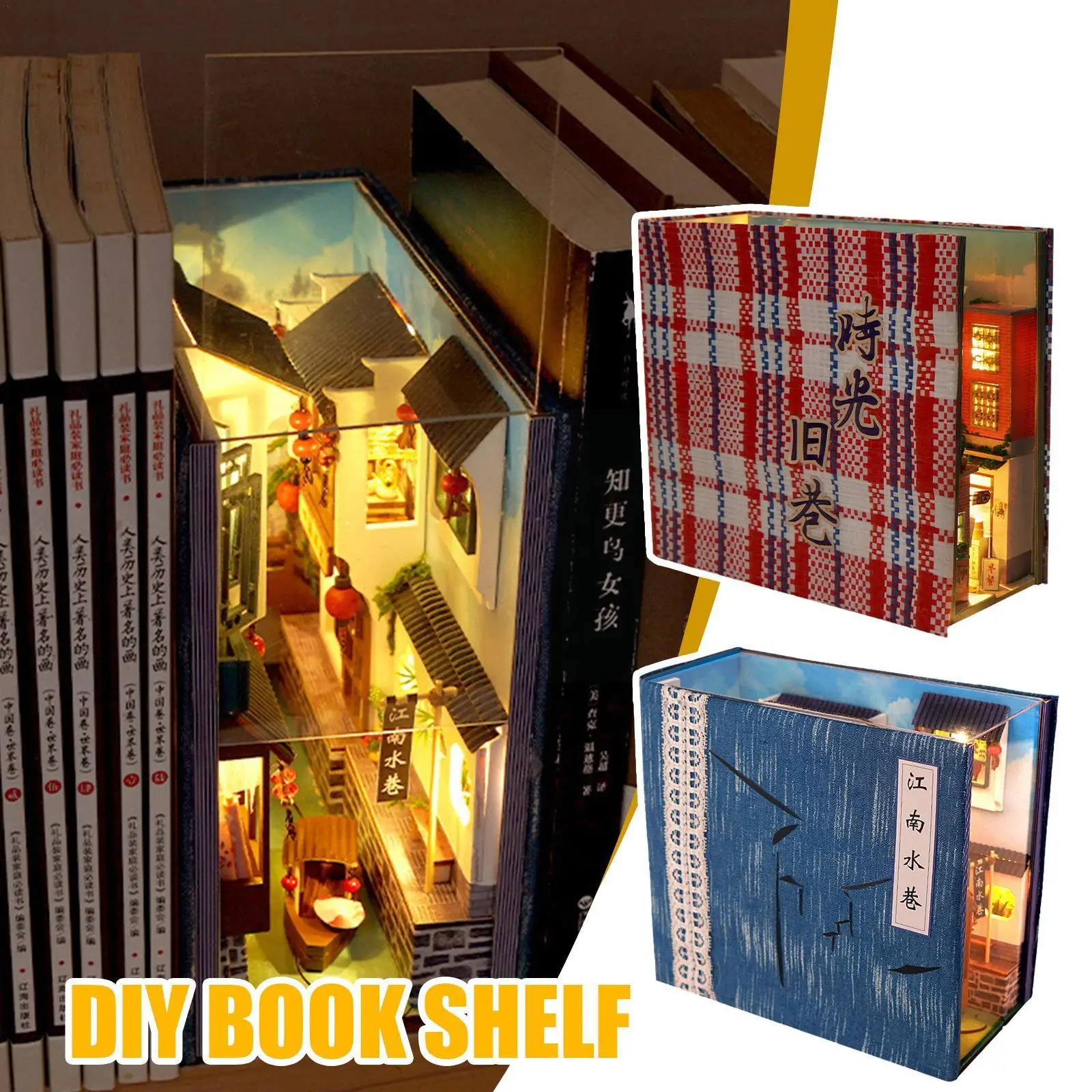 DIY Book Nook Shelf Doll House Miniature Wooden Bookshelf Insert Miniatures House Model Kit Anime Collection Birthday Toy Gifts
DIY Book Nook Shelf Doll House Miniature Wooden Bookshelf Insert Miniatures House Model Kit Anime Collection Birthday Toy Gifts