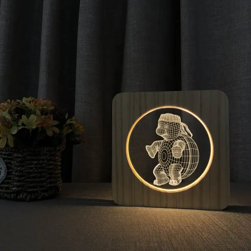 3D Светодиодная Милая черепаха акриловая деревянная USB Ночная лампа настосветильник лампа резьба лампа для украшения детской комнаты
3D Светодиодная Милая черепаха акриловая деревянная USB Ночная лампа настосветильник лампа резьба лампа для украшения детской комнаты