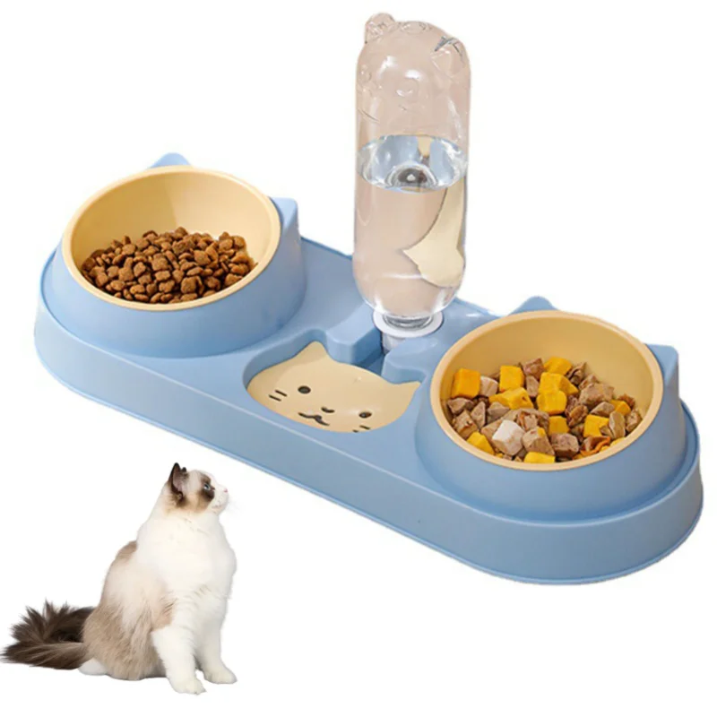 Pet Cat Bowl Automatic Feeder Dog Food Bowl With Water Fountain Double Bowl Drinking Raised Stand Dish Bowls For Cats
Pet Cat Bowl Automatic Feeder Dog Food Bowl With Water Fountain Double Bowl Drinking Raised Stand Dish Bowls For Cats