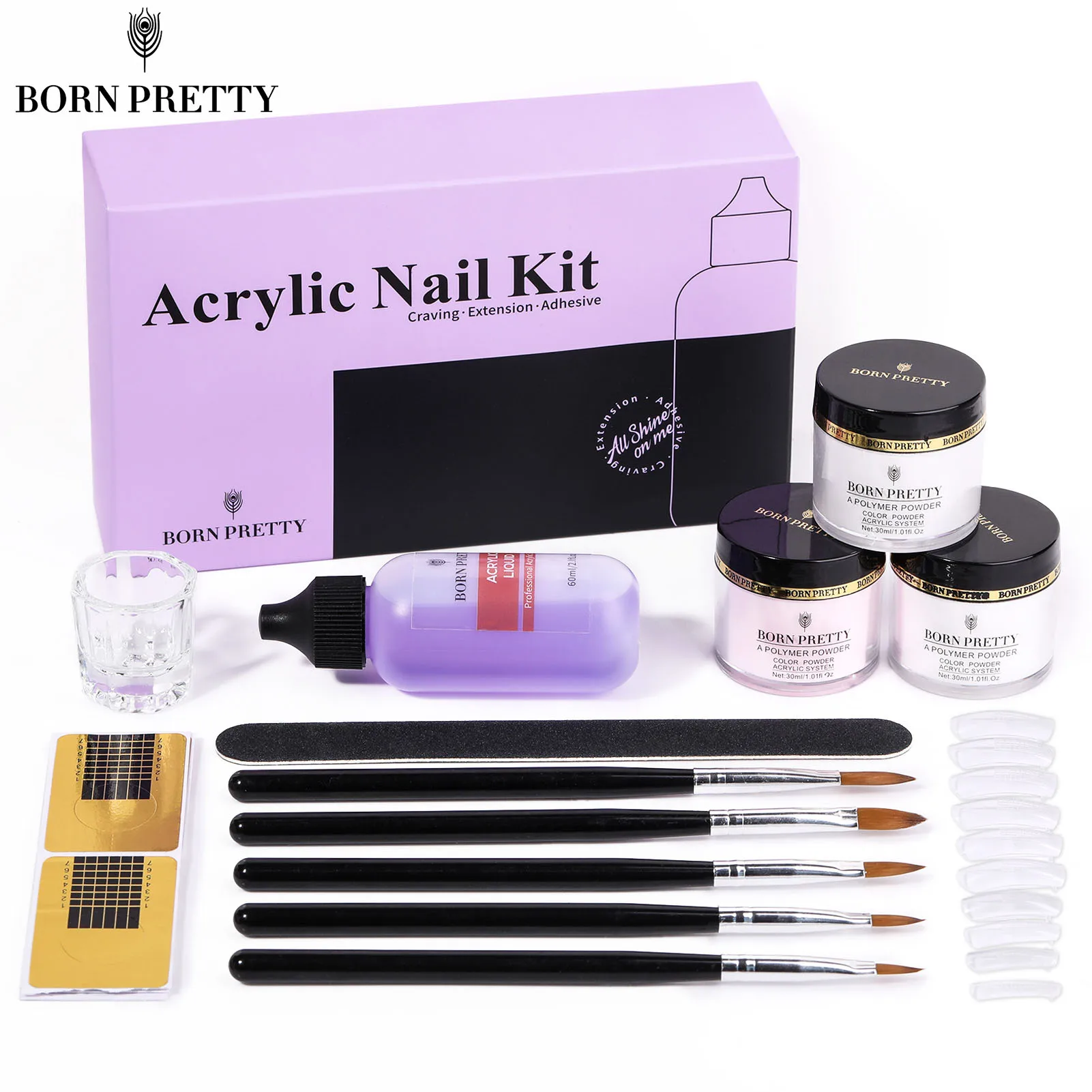 BORN PRETTY 30ML Acrylic Powder And Liquid Set Acrylic Nail Kit Clear White Pink Nail Powder Kit for Acrylic Nails Extension Kit
BORN PRETTY 30ML Acrylic Powder And Liquid Set Acrylic Nail Kit Clear White Pink Nail Powder Kit for Acrylic Nails Extension Kit