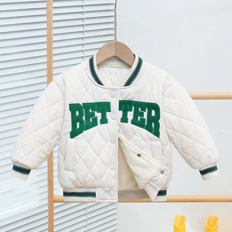 Fashion Children Baseball Outerwear 2022 New Girls Boys Letter Embroidery Jackets Baby Clothes Autumn Winter Warm Baseball Coats
Fashion Children Baseball Outerwear 2022 New Girls Boys Letter Embroidery Jackets Baby Clothes Autumn Winter Warm Baseball Coats