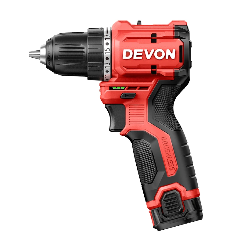DEVON 50nm Brushless Cordless Drill Driver 12V Electric Screwdriver Household Electric Screwdriver Power Tools 20V power
DEVON 50nm Brushless Cordless Drill Driver 12V Electric Screwdriver Household Electric Screwdriver Power Tools 20V power