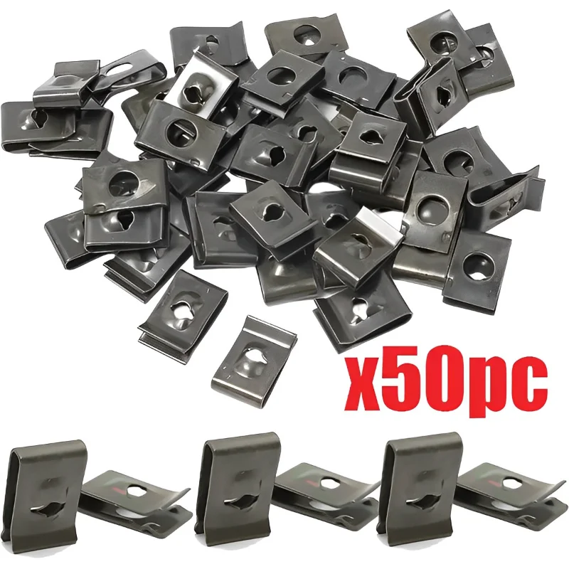 50pcs U-Type Car Screw Fasteners Clamp for Motorcycles Trucks Anti-rust Nail Bumper Fender Trim Panel Self-tapping Screw Clips 
50pcs U-Type Car Screw Fasteners Clamp for Motorcycles Trucks Anti-rust Nail Bumper Fender Trim Panel Self-tapping Screw Clips