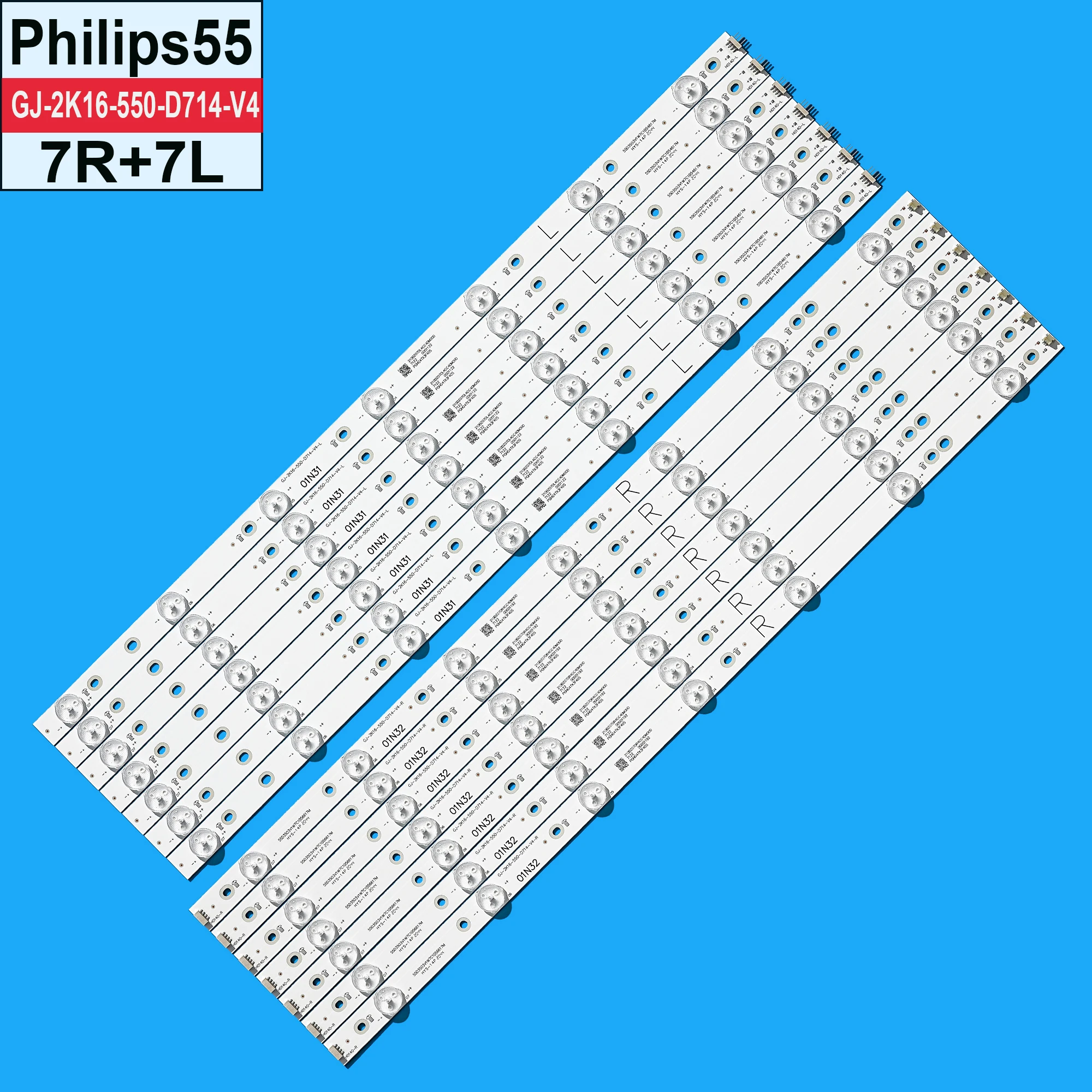

NEW LED backlight strip for Philips 55PUG6102 /78 55PUS6262 55PUS7272 55PUS6581 55PUS6561 55PUS6101 55PFF5701 55PUS6501 LB55072