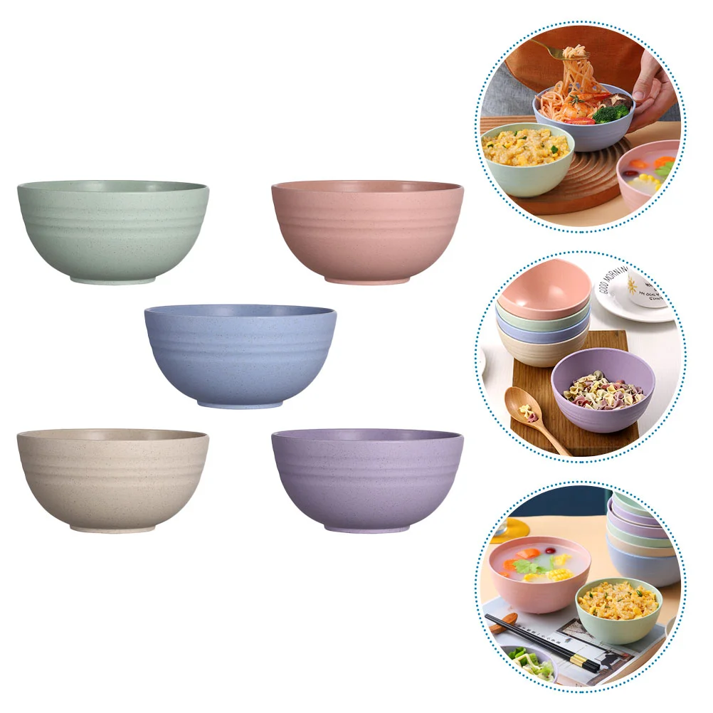 5 Pcs Nordic Style Bowls for Straw Instant Noodle Salad Bowls Rice Bowls (Assorted Color)
5 Pcs Nordic Style Bowls for Straw Instant Noodle Salad Bowls Rice Bowls (Assorted Color)