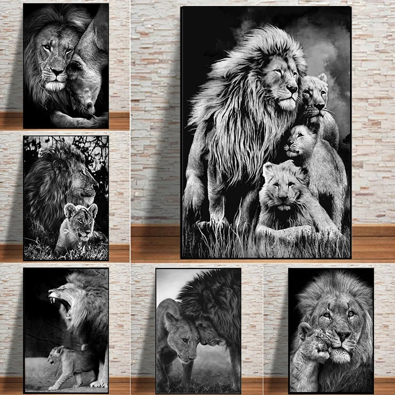 Lion King Family Canvas Painting Wall Art Dad And Son Lion Posters Prints For Living Room Animals Picture Modern Home Decor
Lion King Family Canvas Painting Wall Art Dad And Son Lion Posters Prints For Living Room Animals Picture Modern Home Decor