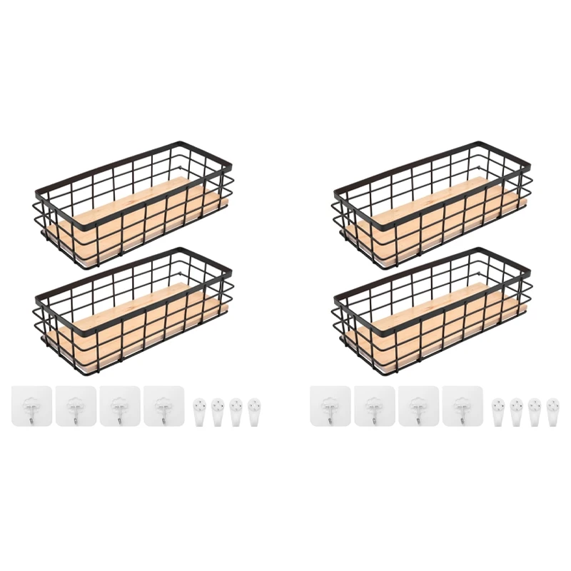 4Pack Metal Storage Basket With Wood Base,Decorative Baskets For Home Storage,Wire Basket For Organizing Small Tableware
4Pack Metal Storage Basket With Wood Base,Decorative Baskets For Home Storage,Wire Basket For Organizing Small Tableware