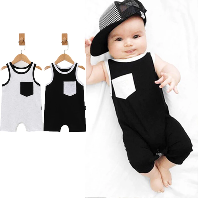 Newborn Jumpsuit Bodysuit Sleeveless Summer Cotton Boys Girl Jumpsuit Black White New Baby Jumpsuit Casual Kids Clothing
Newborn Jumpsuit Bodysuit Sleeveless Summer Cotton Boys Girl Jumpsuit Black White New Baby Jumpsuit Casual Kids Clothing
