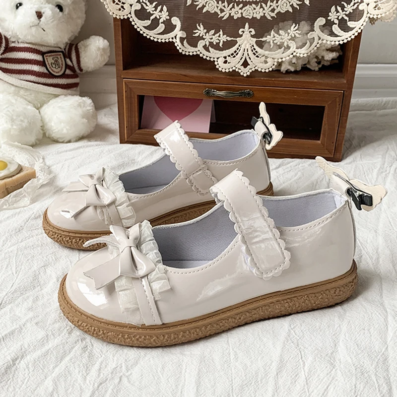 JMPRS Sweet Bow Mary Jane Shoes Women Patent Leather Low Heels Lolita Shoes Woman Lace Thick Bottom Cosplay Shoes
JMPRS Sweet Bow Mary Jane Shoes Women Patent Leather Low Heels Lolita Shoes Woman Lace Thick Bottom Cosplay Shoes