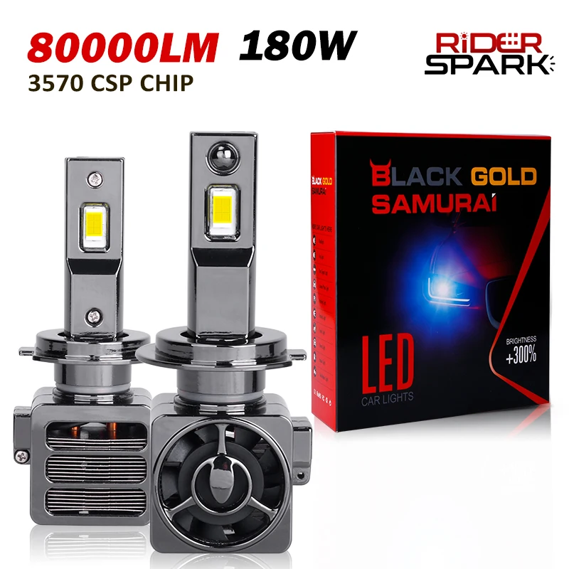 

80000LM 180W H7 LED Canbus Car Headlights Bulbs H4 H1 HB3 9005 HB4 9006 H11 9012 LED 6000K 5570 CSP Auto Lamp for VW Ford BMW