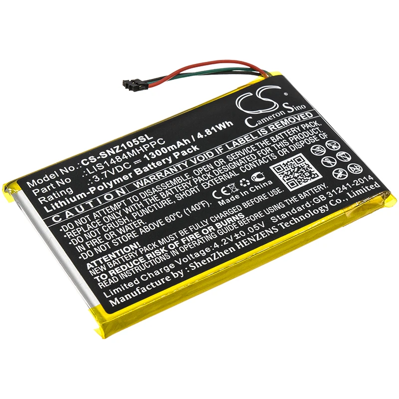 CS запасная батарея для Sony NWZ-Z1050, NWZ-Z1050N, NWZ-Z1060 LIS1484MHPPC 1300mAh/4.81Wh
CS запасная батарея для Sony NWZ-Z1050, NWZ-Z1050N, NWZ-Z1060 LIS1484MHPPC 1300mAh/4.81Wh
