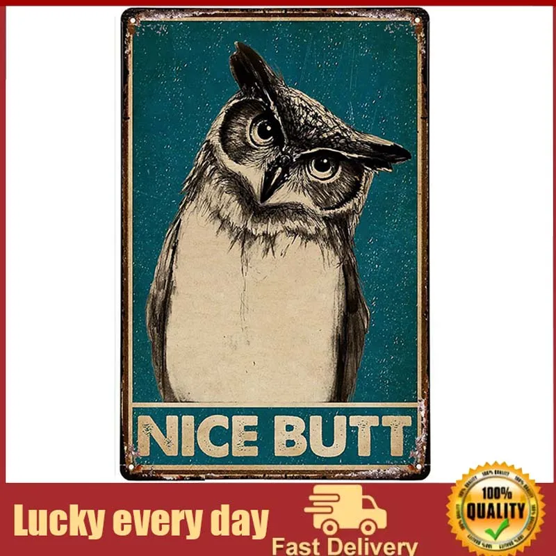 Funny Bathroom Quote Metal Tin Sign Wall Decor Nice Butt Owl Metal Sign for Bedroom Cafe Home Bar Pub Coffee Kitchen Bathroom
Funny Bathroom Quote Metal Tin Sign Wall Decor Nice Butt Owl Metal Sign for Bedroom Cafe Home Bar Pub Coffee Kitchen Bathroom